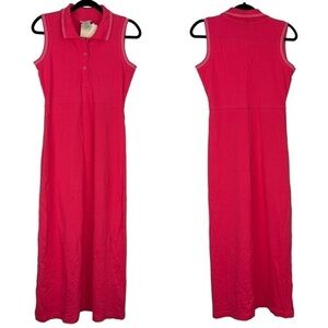 Kmart Vintage Barbiecore Pink Maxi Polo Dress Women’s Size Small